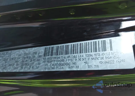 2019 Jeep Wrangler Unlimited Sahara 4X4 z USA, uszkodzony, nr VIN 1C4HJXEN5KW624843